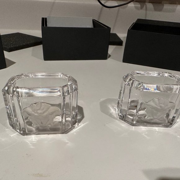 Versace Medusa Rosenthal glass napkin ring crystal clear - Picture 2 of 4